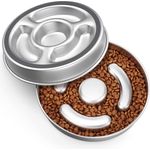 ABC Anti-Schling-Napf aus Edelstahl, 4 Tassen, mit rutschfestem Boden, für mittelgroße bis große Hunde, spülmaschinenfest