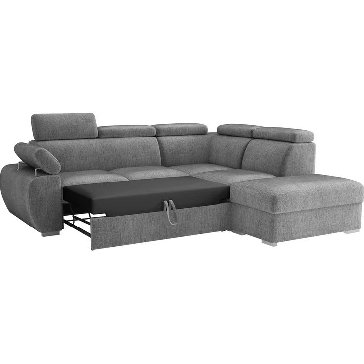 Ecksofa Boston 2RR1P mit Einstellbare Kopfstützen (Farbe: Flow 10, Seite: Links PUFAP+R+1P(65)+2R) – Bild 3