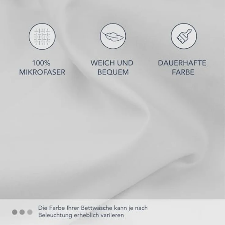 Dreamzie Spannbettlaken 200x200 cm - 35 cm Tiefe Tasche - 100% Mikrofaser Bettlaken - Grau, Schadstoffgeprüft(Oeko TEX), Bettlaken mit Gummizug – Bild 5