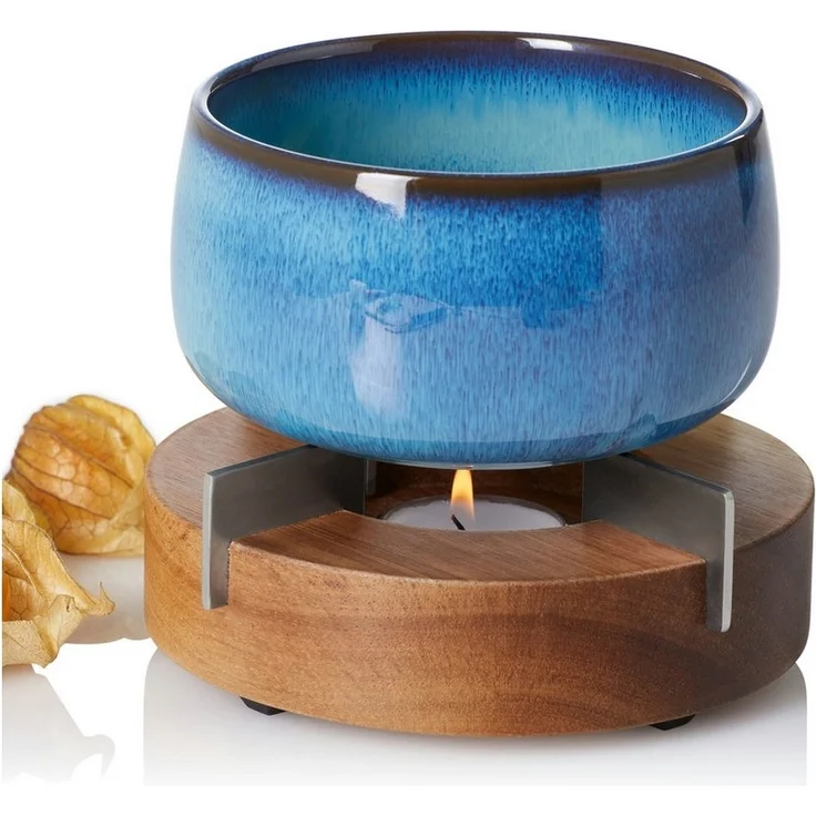 AdHoc Kannenstövchen Tuto, (1-tlg), Speisewärmer und Kannenstövchen aus Holz & Edelstahl 14,5 cm – Bild 2