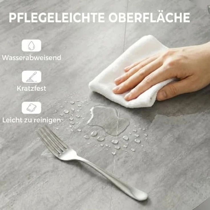 HOMCOM Klapptisch Esstisch mit Spinnenfuß aus Stahl für Kleine Räume, Zementgrau (Küchentisch, 1-St, Esszimmertisch), Klappbar, platzsparend, für 2-6 Personen – Bild 6