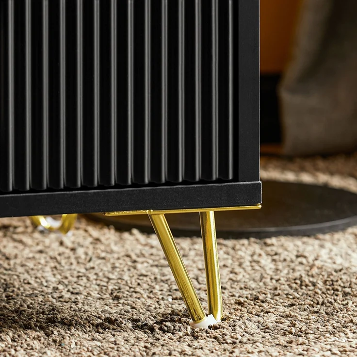 SoBuy FBT115-SCH Nachttisch, MDF, Melamin, Schwarz, 40 x 63 x 36 cm – Bild 9