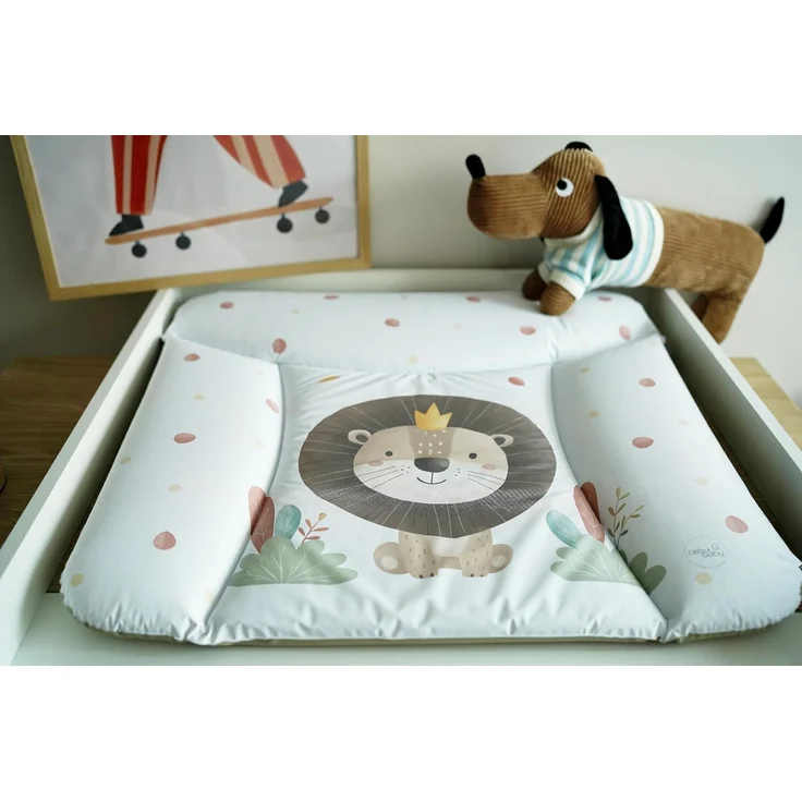 Ceba Baby® weiche Wickelauflage 75x72 cm - Doppelseitige Baby Wickelunterlage - Wickeltischauflage für Junge und Mädchen - Wasserdicht, abwaschbar - OEKO-TEX - Made in EU - Freunde – Bild 8