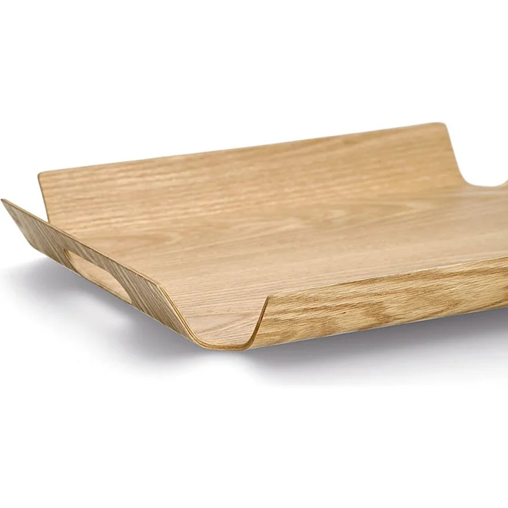 ZELLER 25654 Serviertablett, Holz/Eichefurnier, ca. 44,5 x 33,5 x 4,5 cm – Bild 3