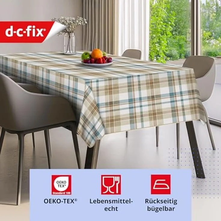 d-c-table® Tischdecke Manhattan Borneo 150x250 cm, blau – Bild 4