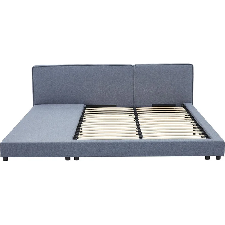 Home Deluxe - Bett mit Ablage GALAXIS - Farbe: Grau, Größe:, mit Matratze H3/H4, 140x200 cm – Bild 3