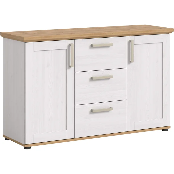 Sideboard (B/H/T: 129x80x40 cm) in Sibiu Lärche Nachbildung
