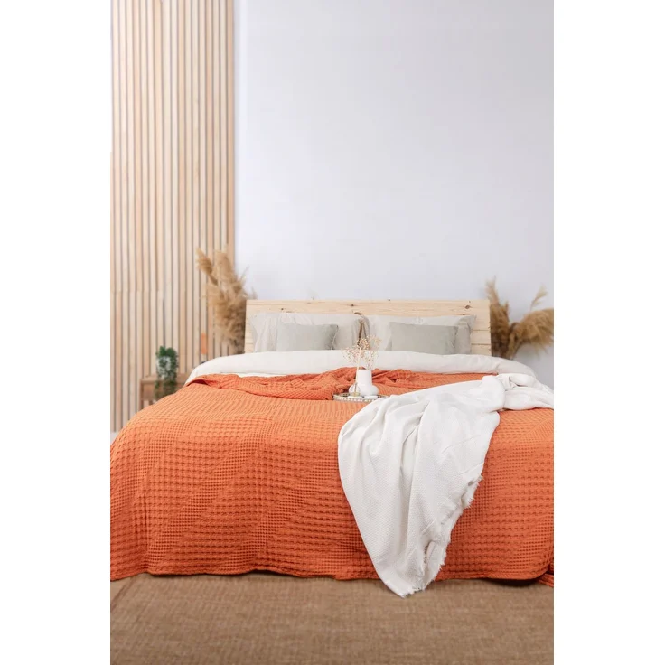 L'essentiel Maison 'Joanna - Orange' Tagesdecke für Kingsize-Betten, Orange, 240 x 220 cm – Bild 1