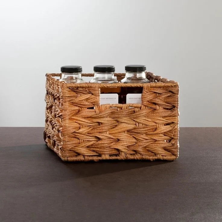 mDesign Aufbewahrung Flechtkorb Schrankkorb Regalbox Organizer 6er Set Braun – Bild 6