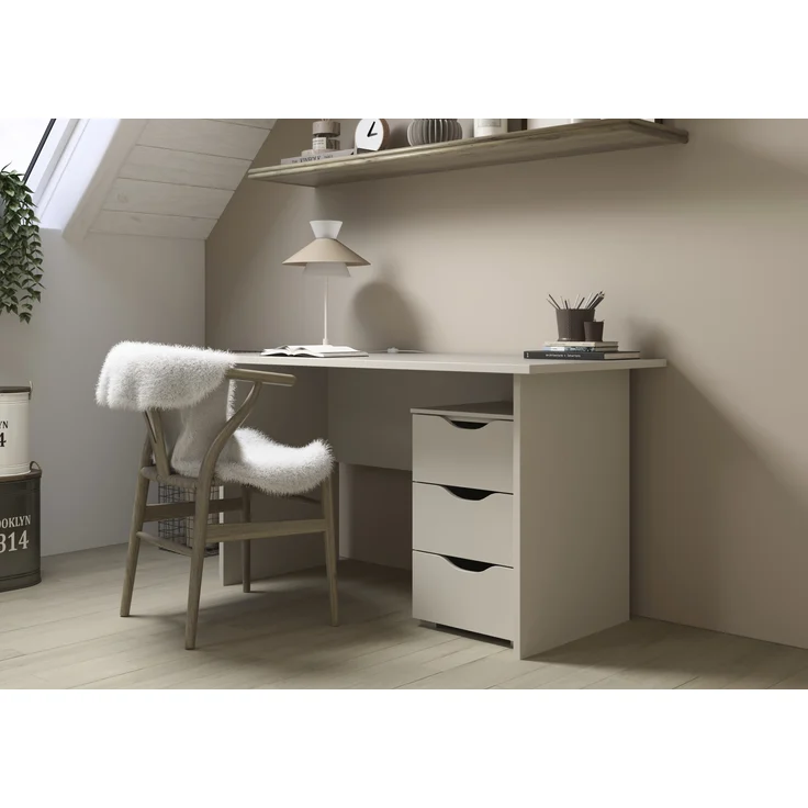 rauch Frieda, Schreibtisch, 3 Schubladen, Farbe Beige, BxHxT 140x75x66cm – Bild 1