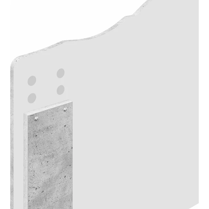 vidaXL Bettrahmen Beton Grau 100 x 200 cm Massives Kiefernholz 3413347 – Bild 8