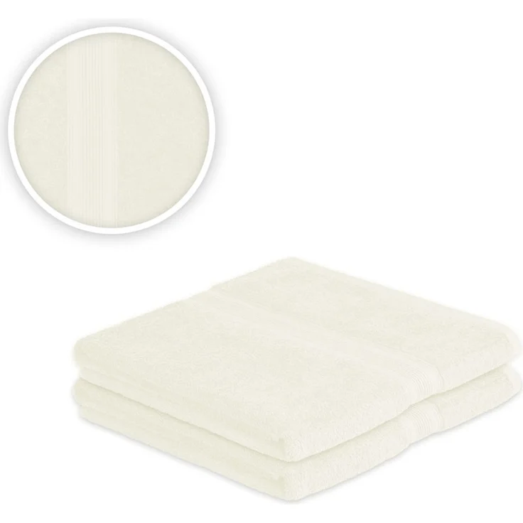 4 x Saunatuch 500 g/m² 80 x 200 cm Naturweiß – Bild 2