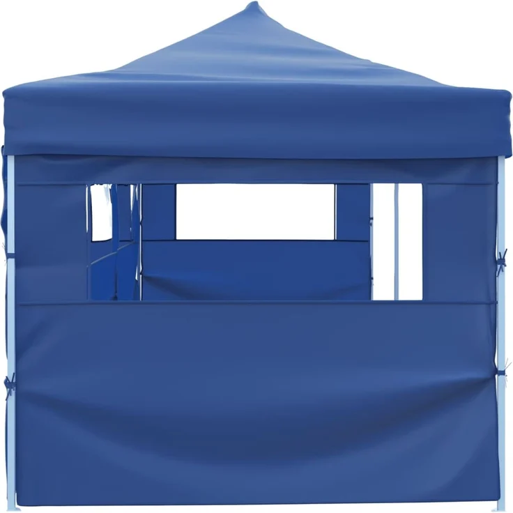 Faltzelt Partyzelt Pop-Up, Pavillon mit 5 Seitenwänden 3 x 9 m Blau – Bild 3