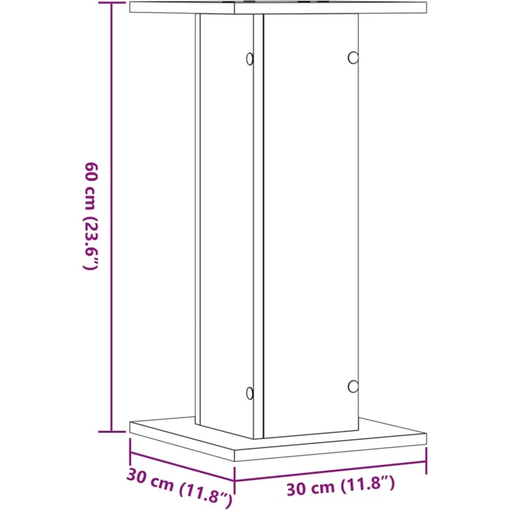 vidaXL Pflanzenständer 2 Stk. Betongrau 30x30x60 cm Holzwerkstoff 3307858 – Bild 10