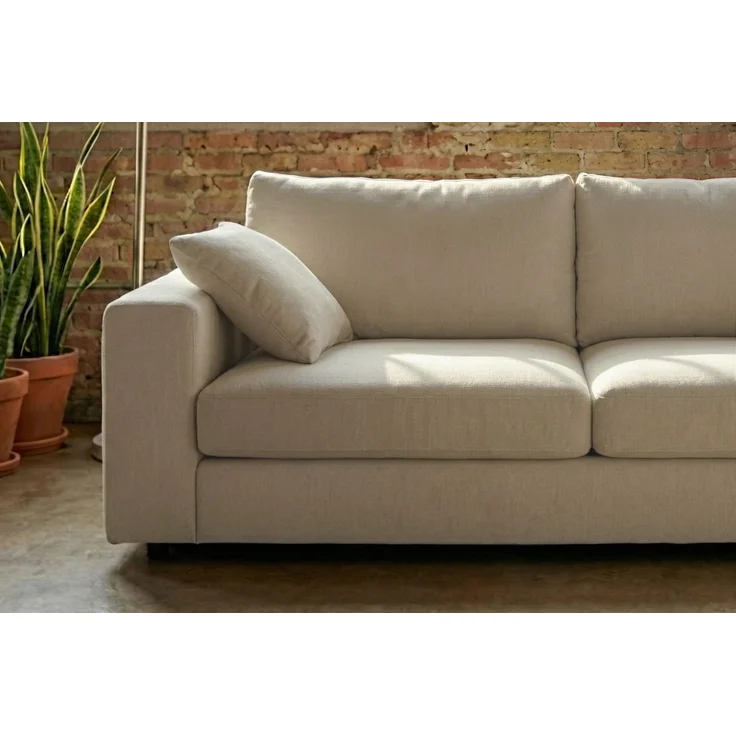 KAWOLA Sofa AMINA 3-Sitzer Stoff cremeweiß 82 x 101 x 228 cm – Bild 6