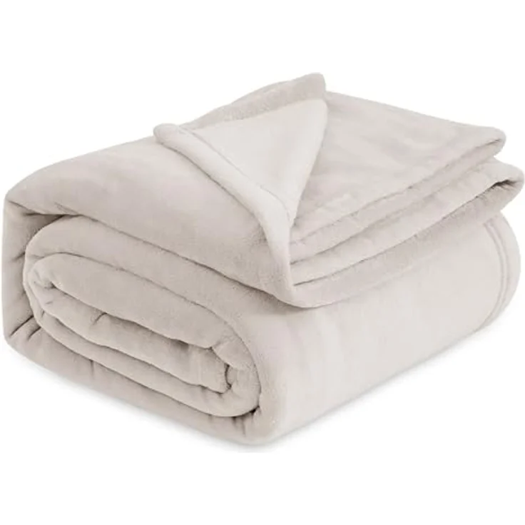 BEDSURE Kuscheldecke Flauschig Decke Fleecedecke - Wohndecke Warm Winter Weich, Sofadecke XXL, Decke Couch Blanket, Kuscheldecke Große, Wohn- & Kuscheldecken 220x240 cm, Sofa überwurfdecke Beige – Bild 2