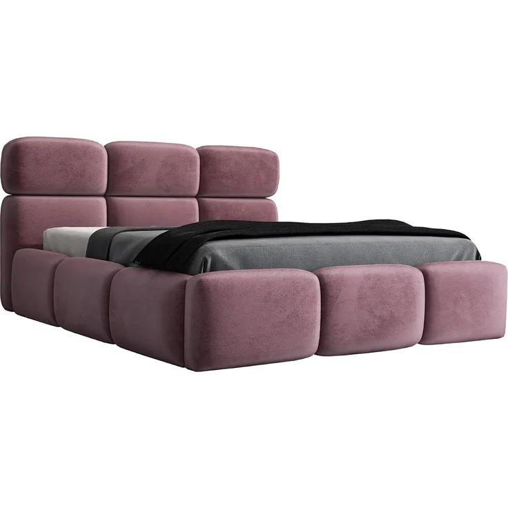 Polsterbett MAROKO 120x200 ohne Matratze mit Bettkasten und Lattenrost. Farbe: Flamingo 14 – Bild 1