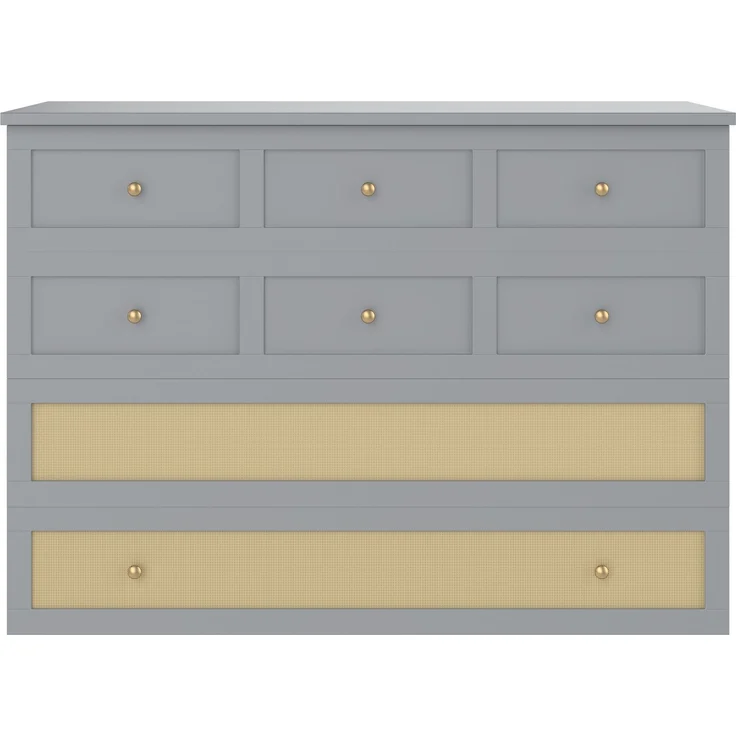 CHICFURN Bett MDF Grau 140x200 cm mit Schubladen, USB-Anschluss und Steckdose – Bild 8