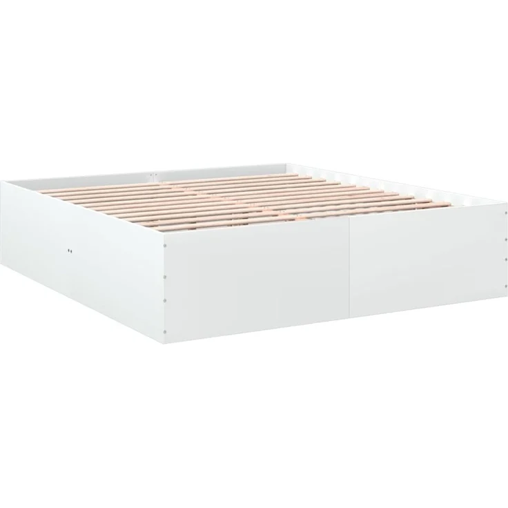 vidaXL Bettgestell Weiß 180x200 cm Holzwerkstoff 3280902 – Bild 6