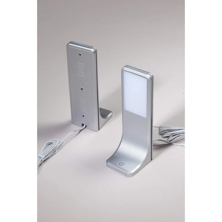kalb LED Unterbauleuchte LED Unterbauleuchte, flach dimmbar mit Touch-Schalter, silbergrau, 4er Set, warmweiß – Bild 3