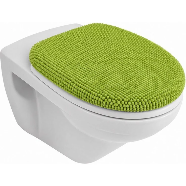 heimtexland Badematte Badvorleger Chenille Badteppich Duschvorleger, rutschhemmend beschichtet, umlaufendes Gummiband, schnell trocknend, strapazierfähig, rutschfest, Polyester, rechteckig, WC-Bezug 38x48 cm, Hochflor, super weich, Maschinenwäsche, pfl... – Bild 1