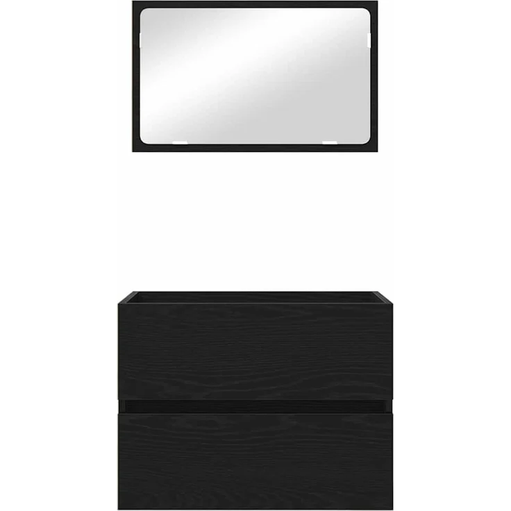 vidaXL Badezimmermöbel-Set mit Schubladen 2 pcs Schwarz Eichen-Optik 875434 – Bild 8
