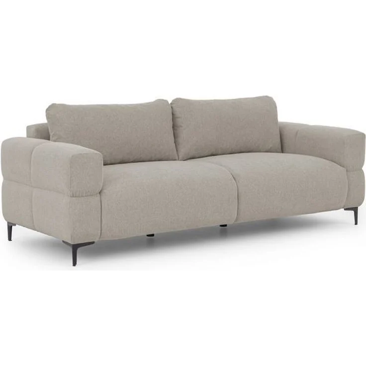 S-Style Möbel 3-Sitzer Sofa Cardea in Bubble-Optik aus weichem Strukturstoff, mit Wellenfederung und hohem Sitzkomfort – Bild 4