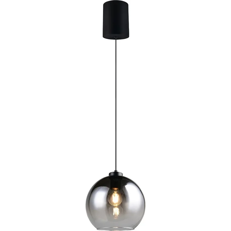 Pendelleuchte LIORA höhenverstellbar 1-flammig mit Rauchglas Kugel, Ø 25cm – Bild 2