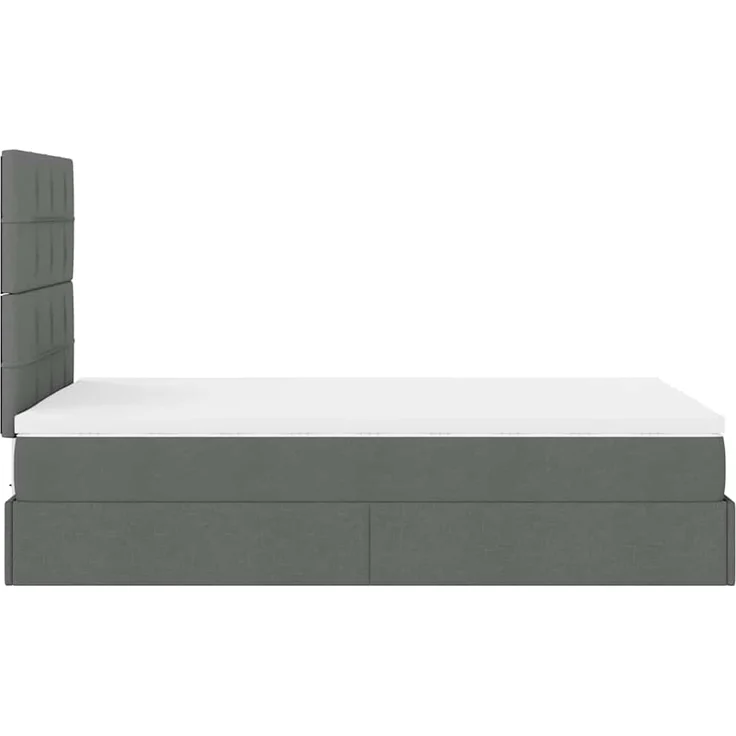 vidaXL Ottoman-Bett mit Matratze & LEDs Dunkelgrau 120x190 cm Stoff 3313990 – Bild 10