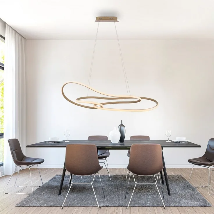 Paul Neuhaus LED Pendelleuchte TWIST, Memoryfunktion, LED fest integriert, Warmweiß, Stufenlos dimmbar über Lichtschalter, Memoryfunktion, Höhenverstellbar