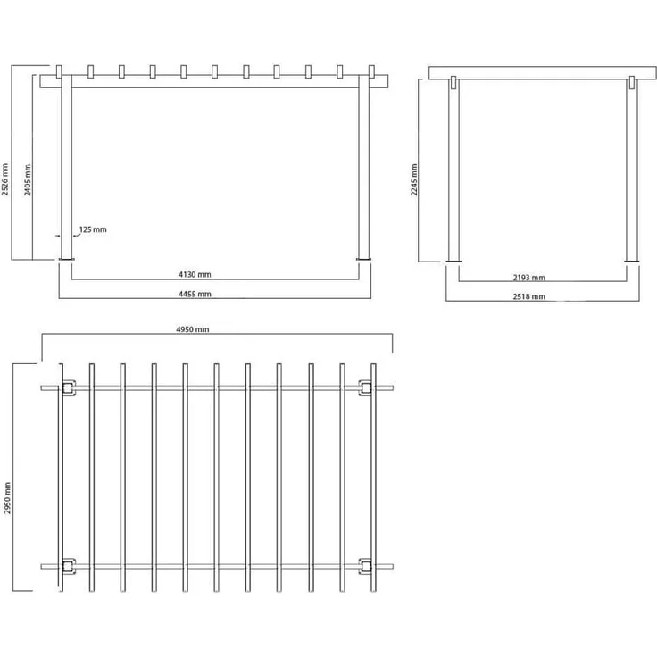 Sojag Yamba 1016 | Metall Pergola mit Sonnensegel – Bild 7