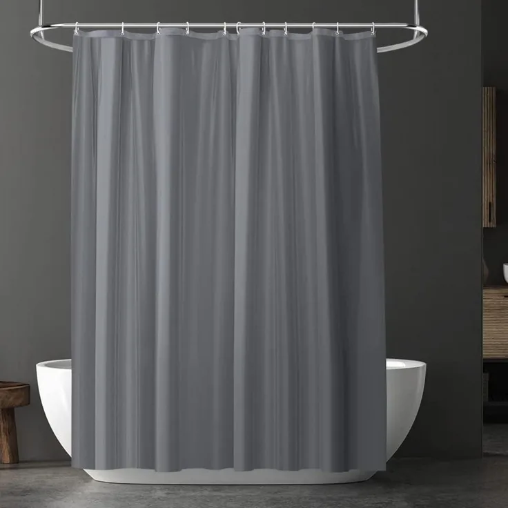 Duschvorhang Anti-schimmel Wasserdicht Schnelltrocknend 180x180 cm Grau
