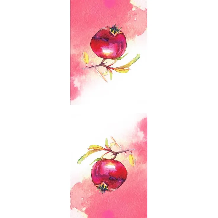 Tischläufer GRANATAPFEL BL 50x150 cm rot Tischdecke Tischband