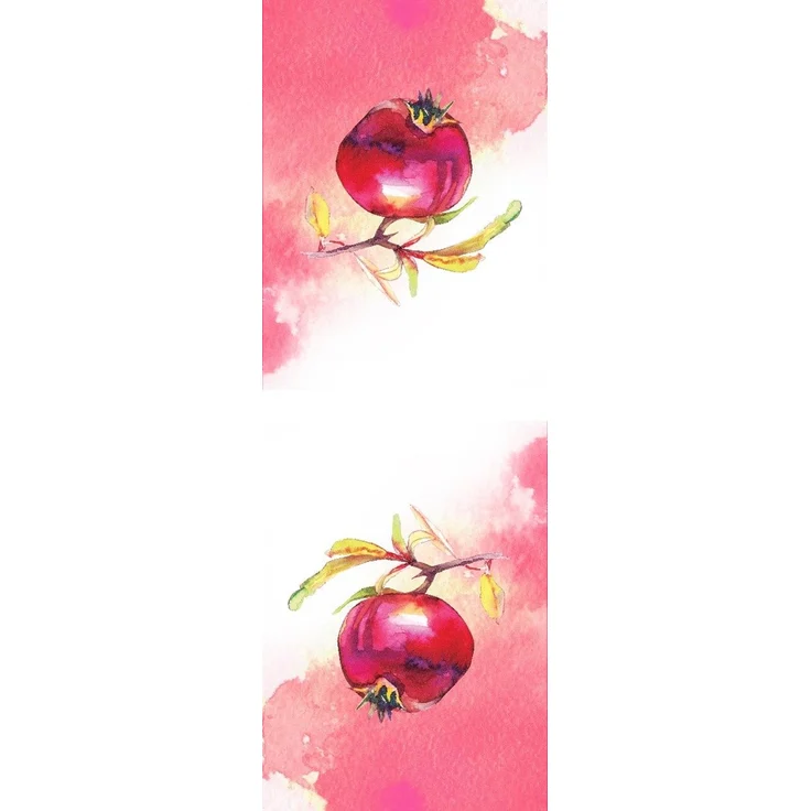 Tischläufer GRANATAPFEL BL 50x150 cm rot Tischdecke Tischband