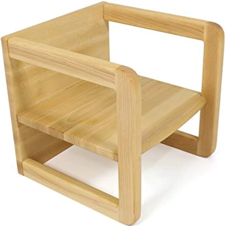 Jan Kurtz 500150 Kindersessel/Kindertisch Hugo Buche Natur Bio gewachst 35 x 29 x 33 – Bild 2