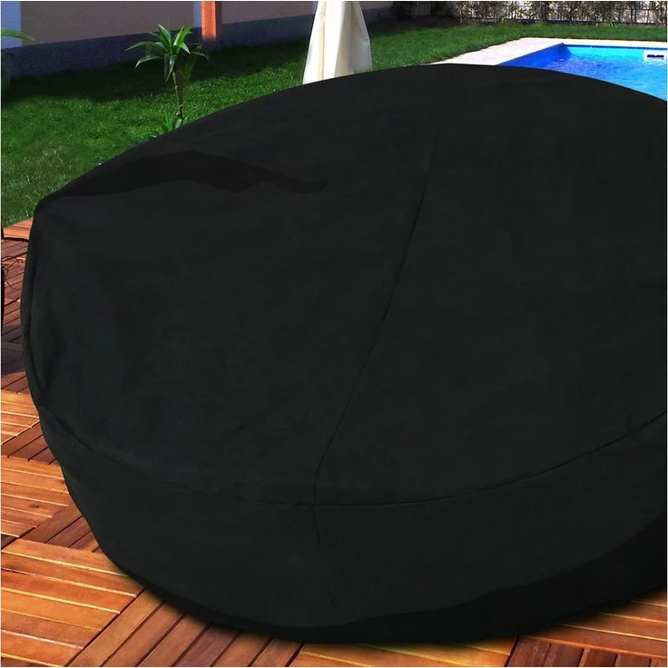 Swing&Harmonie Gartenlounge-Set LED - Sonneninsel Rattan Lounge Polyrattan Sitzgruppe, (Liege Insel), inkl. Abdeckcover – Bild 3
