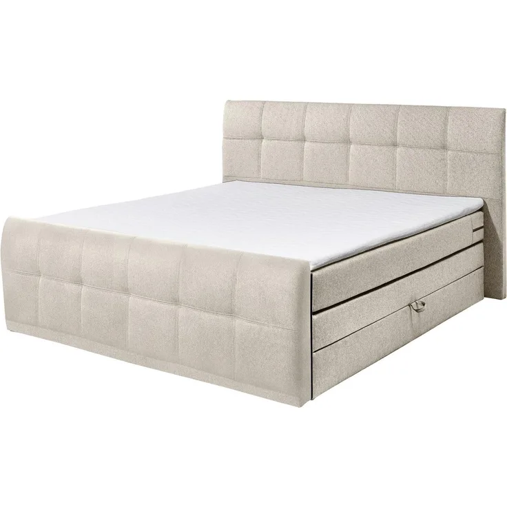 Boxspringbett mit Bettkasten 180cm beige SACB2