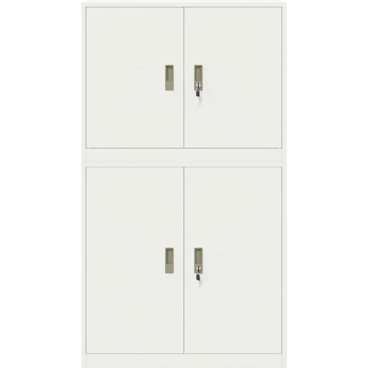vidaXL Aufbewahrungsschrank 2 stk. Weiß 90 x 40 x 160 cm Stahl 3438716 – Bild 8
