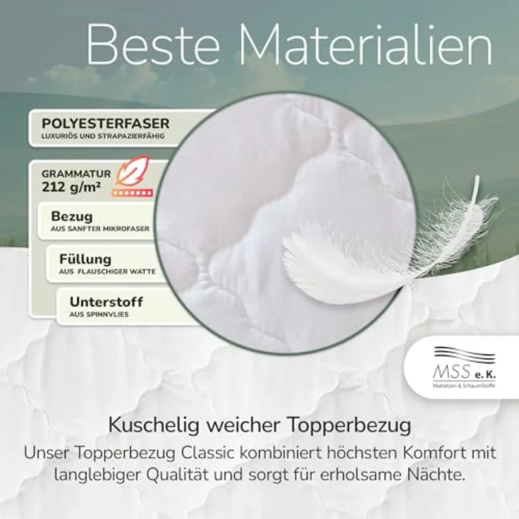 MSS e.K. Matratzenbezug "CLASSIC" 80 x 190 x 5 cm"" – Bild 7