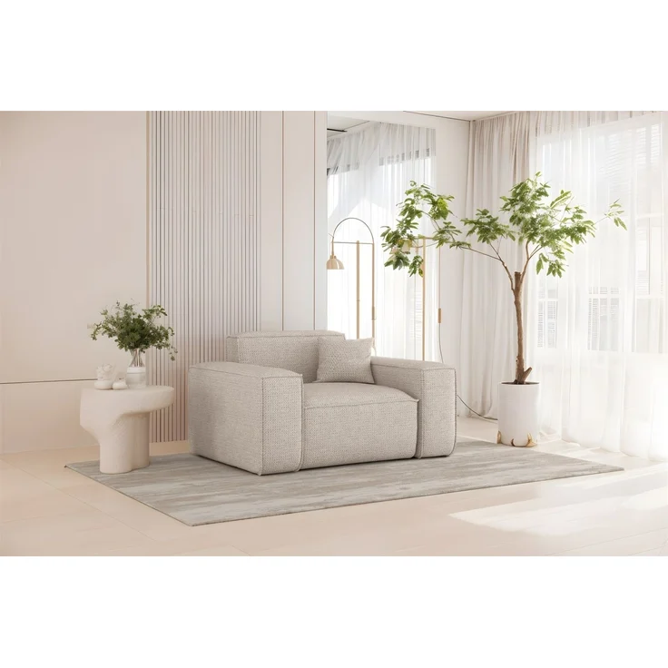 Sessel Designersessel CELES PREMIUM in Stoff Artico Creme – Bild 1