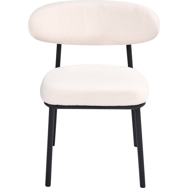 Esszimmerstuhl 2er Set WINTON Bouclé Cremeweiß – Bild 6