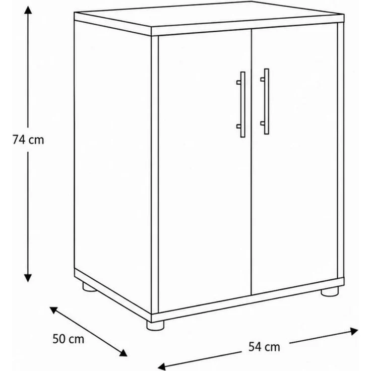 BMG Möbel Aktenschrank Druckerschrank Office Edition (geeignet für 3D Drucker und Office Drucker) Höhe 74 cm, optimale Ergänzung zu Schreibtischen – Bild 4