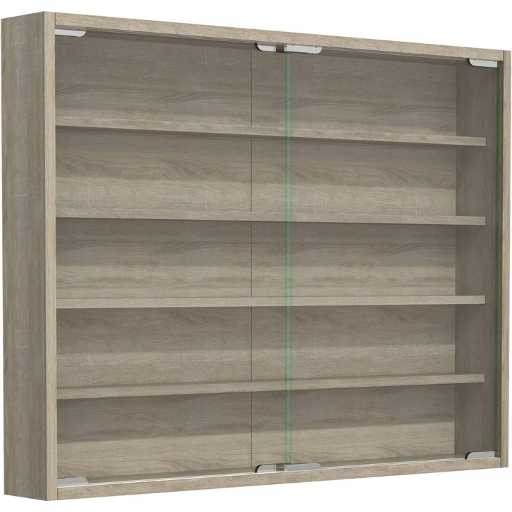 VCM Wandvitrine Agisa 918278 Sonoma-Eiche H. 60 x B. 77 x T. 10 cm – Bild 3