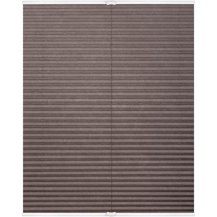 Lichtblick Plissee Nizza Taupe Tageslicht; einfache Installation mit Klemmträgern; verspannt, 130,0 cm, 80,0 cm