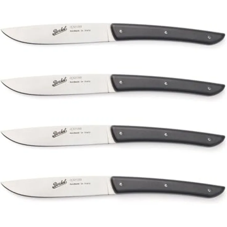 Berkel Steakmesser-Set, 4-tlg., Edelstahl / Kunststoff schwarz, 11 cm