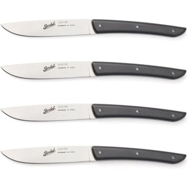 Berkel Steakmesser-Set, 4-tlg., Edelstahl / Kunststoff schwarz, 11 cm – Bild 1