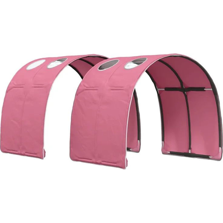 vidaXL Bett mit Tunnel 3 Stk. Artisian Eiche und Pink Holzwerkstoff 3423662 – Bild 5