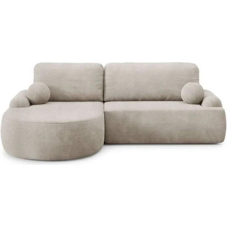 Lookway Ecksofa CLEO CORD Rundes Ecksofa mit Schlaffunktion und Bettkasten – Bild 4