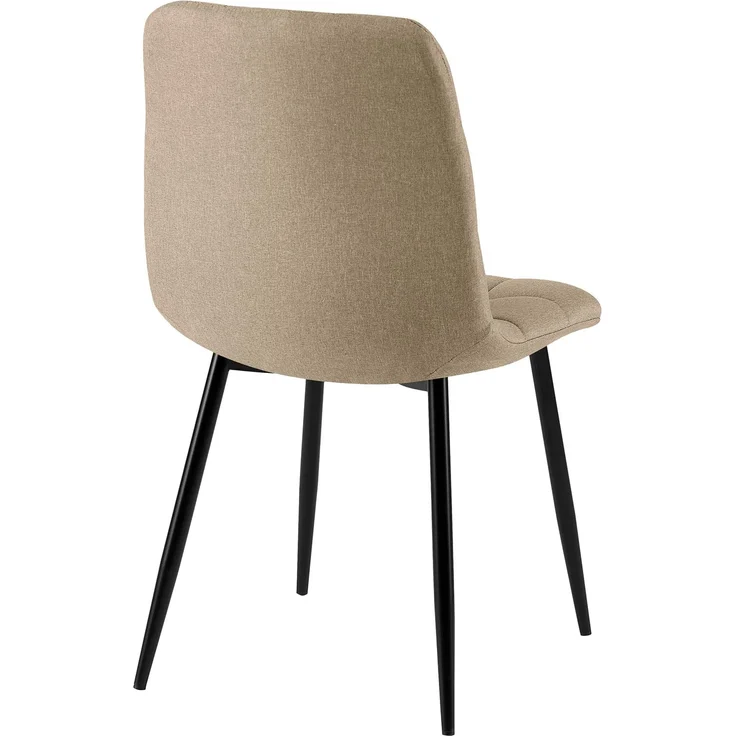 2er Set Esszimmerstuhl FIGAD - Stoff Taupe 45x55x84 cm | Essstühle Esszimmerstühle Küchenstühle Wohnzimmerstühle – Bild 5