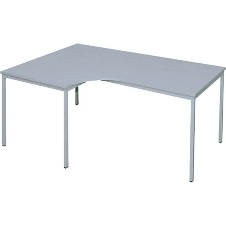 Freiformtisch - 750 x 1800 x 800/1200x800 mm - lichtgrau - Winkel links 332010